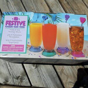 \FUN Seville Classics 1990s Acrylic Tumblers NIB